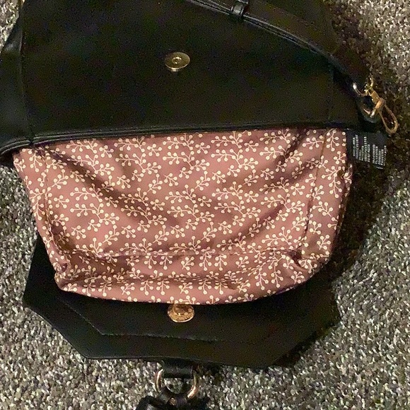 Moda Luxe black leather purse with braid and tassels, EUC - Picture 7 of 8